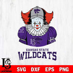 Kansas State Wildcats Pennywise Horror Sport 7 Svg Eps Dxf Png File, Digital Download