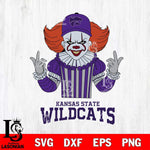 Kansas State Wildcats Pennywise Horror Sport 8 Svg Eps Dxf Png File, Digital Download