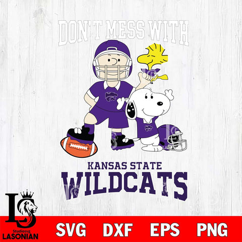 Kansas State Wildcats Snoopy Dont mess with SVG DXF EPS PNG FILE,Snoopy File Cut, NCAA Digital Download,Instant Download,Christmas Silhouette
