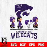 Kansas State Wildcats Snoopy Sport 12 Svg Eps Dxf Png File, Digital Download