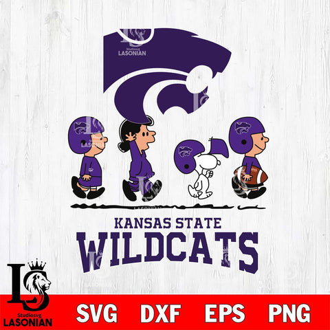 Kansas State Wildcats Snoopy Sport 12 Svg Eps Dxf Png File, Digital Download