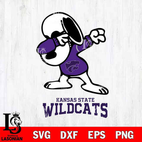 Kansas State Wildcats Snoopy Sport 3 Svg Eps Dxf Png File, Digital Download