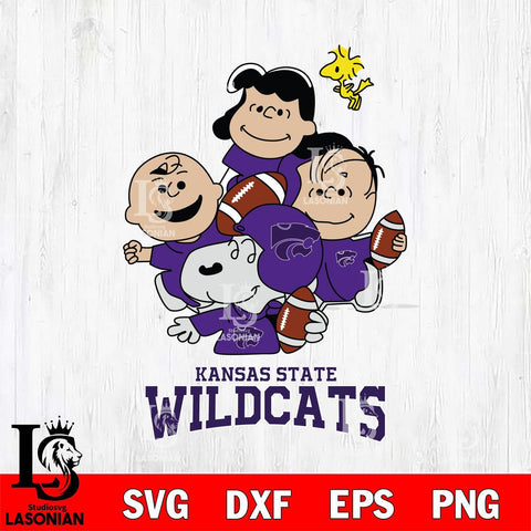 Kansas State Wildcats Snoopy Sport 4 Svg Eps Dxf Png File, Digital Download