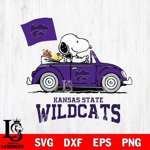 Kansas State Wildcats Snoopy Sport 5 Svg Eps Dxf Png File, Digital Download