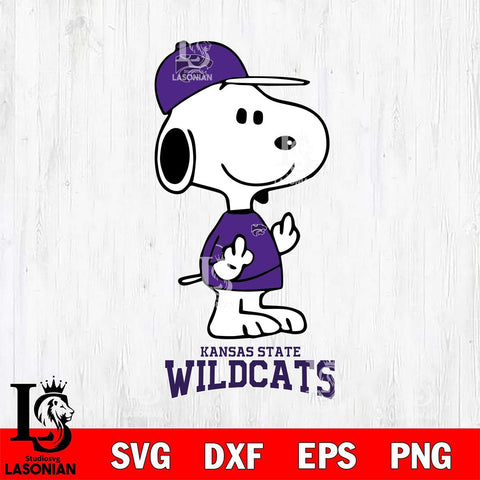 Kansas State Wildcats Snoopy Sport 8 Svg Eps Dxf Png File, Digital Download