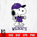 Kansas State Wildcats Snoopy football SVG DXF EPS PNG FILE,Snoopy File Cut, NCAA Digital Download,Instant Download,Christmas Silhouette