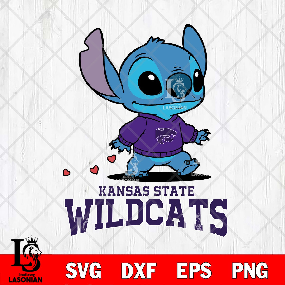 Kansas State Wildcats Stitch walking cartoon File cut , Football ...
