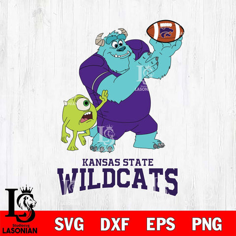 Kansas State Wildcats Sully & Mike Football Cricut,Christmas SVG DXF EPS PNG FILE, NCAA Digital Download,Instant Download, Silhouette