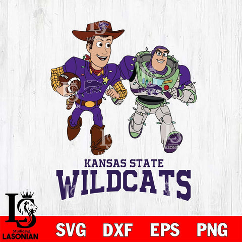 Kansas State Wildcats Woody & Buzz Lightyear Football Cricut,Christmas SVG DXF EPS PNG FILE, NCAA Digital Download,Instant Download, Silhouette