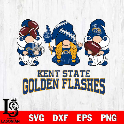 Kent State Golden Flashes 3 Gnomes Football Svg Eps Dxf Png File, Digital Download, Instant Download
