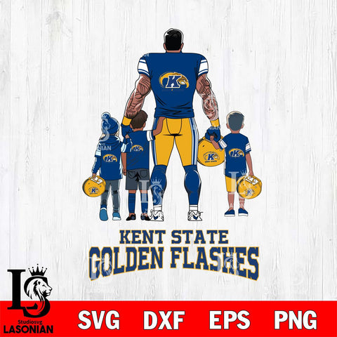 Kent State Golden Flashes 4 Father and son Rugby SVG DXF EPS PNG FILE,NCAA SVG, Father day Digital Download,Instant Download, Silhouette