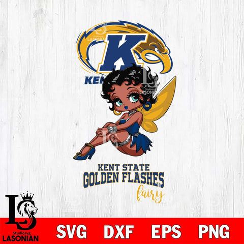 Kent State Golden Flashes Beauty Black Fairy Betty Boop, Svg Eps Dxf Png File, Digital Download