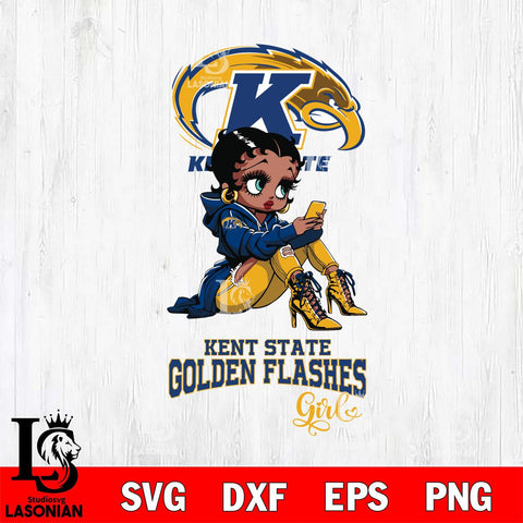 Kent State Golden Flashes Beauty Black Fan Girl Football, Svg Eps Dxf Png File, Digital Download