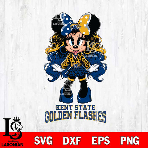 Kent State Golden Flashes Beauty Minnie Mouse Svg Eps Dxf Png File, Digital Download, Instant Download