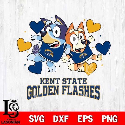 Kent State Golden Flashes Bluey & Bingo 10 Svg Eps Dxf Png File, NCAA svg, Digital Download, Instant Download