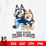 Kent State Golden Flashes Bluey & Bingo Svg Eps Dxf Png File, NCAA svg, Digital Download, Instant Download