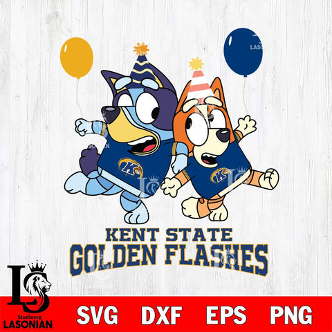 Kent State Golden Flashes Bluey & Bingo 2 Svg Eps Dxf Png File, NCAA svg, Digital Download, Instant Download