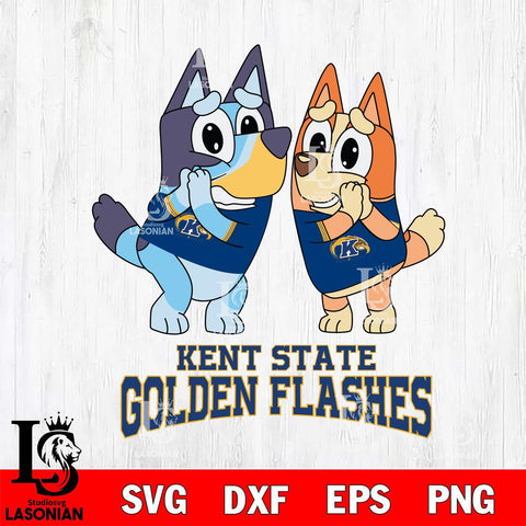 Kent State Golden Flashes Bluey & Bingo 5 Svg Eps Dxf Png File, NCAA svg, Digital Download, Instant Download