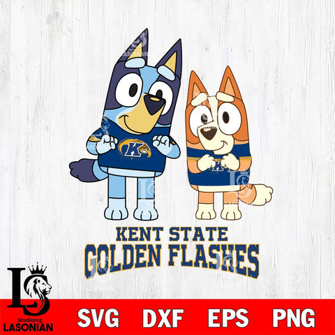 Kent State Golden Flashes Bluey & Bingo 6 Svg Eps Dxf Png File, NCAA svg, Digital Download, Instant Download