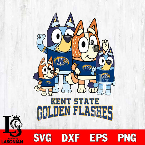 Kent State Golden Flashes Bluey & Bingo 7 Svg Eps Dxf Png File, NCAA svg, Digital Download, Instant Download