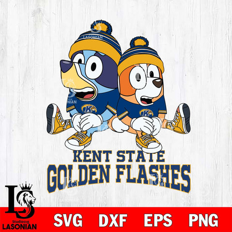 Kent State Golden Flashes Bluey & Bingo 8 Svg Eps Dxf Png File, NCAA svg, Digital Download, Instant Download