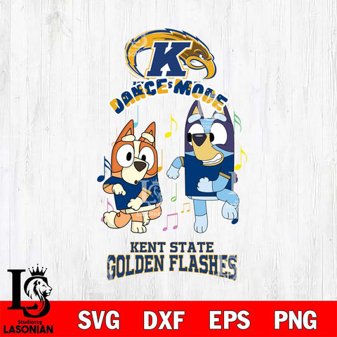 Kent State Golden Flashes Bluey Bingo Dance Mode Svg Eps Dxf Png File, NCAA svg, Digital Download, Instant Download