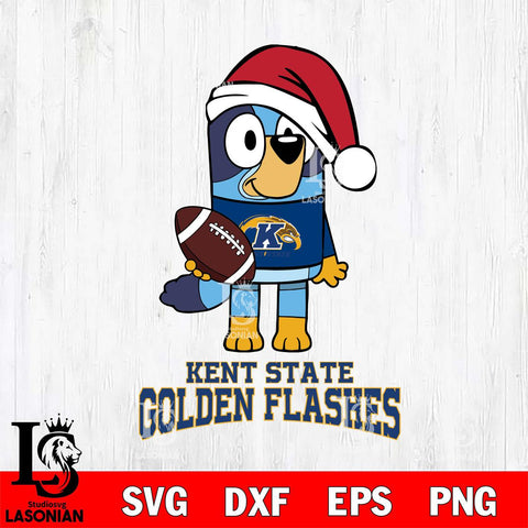 Kent State Golden Flashes Bluey Christmas Svg Eps Dxf Png File, Digital Download