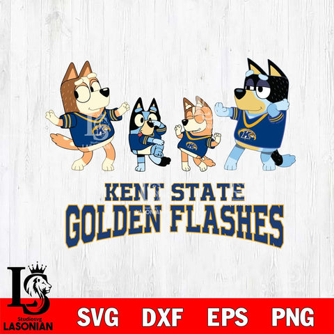 Kent State Golden Flashes Bluey Dance Squats Svg Eps Dxf Png File, Digital Download, Instant Download