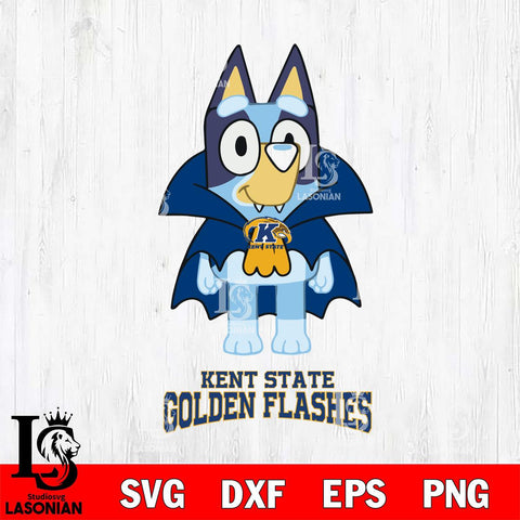 Kent State Golden Flashes Bluey Dracula Halloween Svg Eps Dxf Png File, Digital Download, Instant Download
