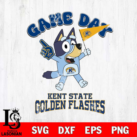 Kent State Golden Flashes Bluey Game Day Svg Eps Dxf Png File, Digital Download, Instant Download