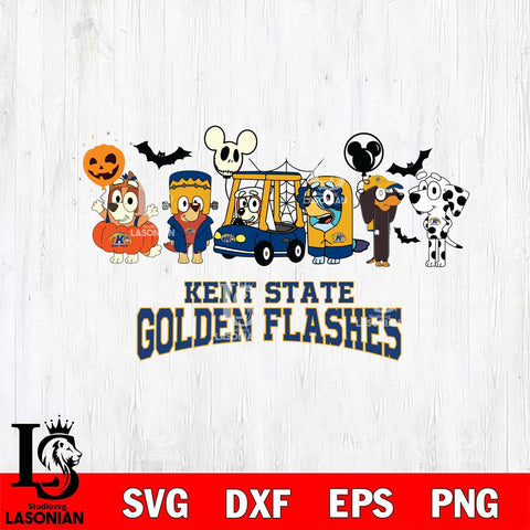 Kent State Golden Flashes Bluey Halloween Svg Eps Dxf Png File, Digital Download, Instant Download