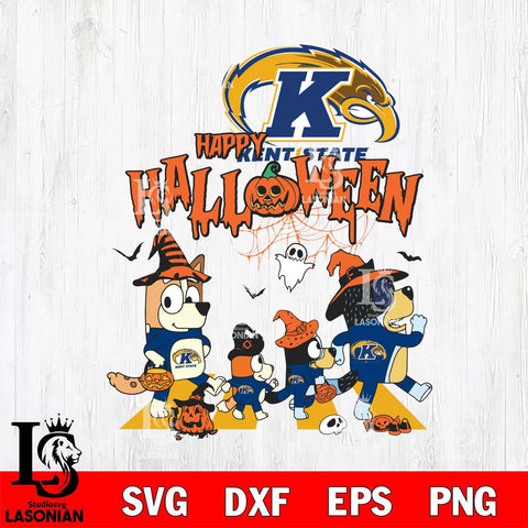 Kent State Golden Flashes Bluey Halloween Family Svg Eps Dxf Png File, Digital Download, Instant Download