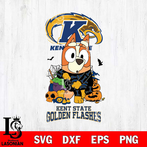 Kent State Golden Flashes Bluey Halloween NCAA Svg Eps Dxf Png File, Digital Download, Instant Download