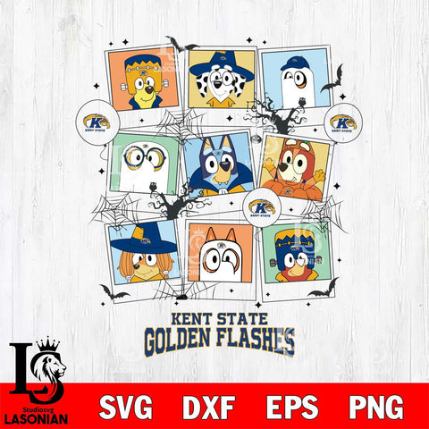 Kent State Golden Flashes Bluey Halloween Sport Svg Eps Dxf Png File, Digital Download, Instant Download