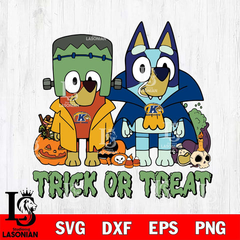 Kent State Golden Flashes Bluey Halloween Trick or Treat Svg Eps Dxf Png File, Digital Download, Instant Download