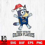 Kent State Golden Flashes Bluey Happy Christmas Svg Eps Dxf Png File, Digital Download