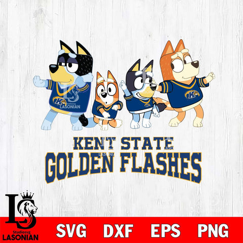 Kent State Golden Flashes Bluey Mode Dance Squats Svg Eps Dxf Png File, Digital Download, Instant Download