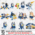 Kent State Golden Flashes Bluey NCAA Bundle 12 Svg Eps Dxf Png File, Digital Download, Instant Download