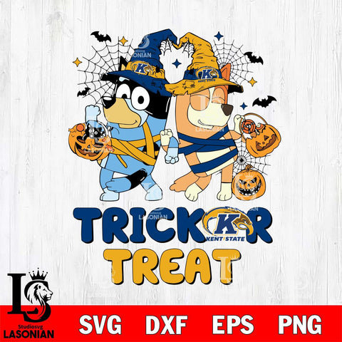 Kent State Golden Flashes Bluey Trick or Treat Halloween 2 Svg Eps Dxf Png File, Digital Download, Instant Download