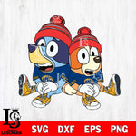 Kent State Golden Flashes Bluey & Bingo Christmas Svg Eps Dxf Png File, Digital Download, Instant Download