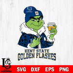 Kent State Golden Flashes Boujee Grinch Leopard Christmas Cut Files Cricut, Svg Dxf Eps Png file, Digital download , Silhouette