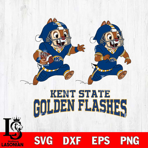 Kent State Golden Flashes Chip & Dale Football Cricut,Christmas SVG DXF EPS PNG FILE, NCAA Digital Download,Instant Download, Silhouette
