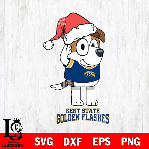 Kent State Golden Flashes Christmas Bluey Jack Sport Cut Files,Bluey Cricut,Christmas Svg , Bluey svg , Digital Download, dxf eps png pdf file