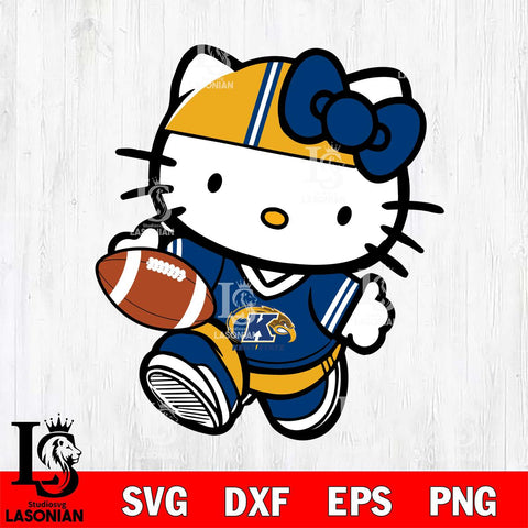 Kent State Golden Flashes Cute Hello Kitty Football 9 Svg Eps Dxf Png File, NCAA svg, Digital Download, Instant Download