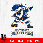 Kent State Golden Flashes Dabbing Santa Claus Ugly Christmas Svg dxf eps png pdf file,NCAA svg,Digital Download,Cricut file
