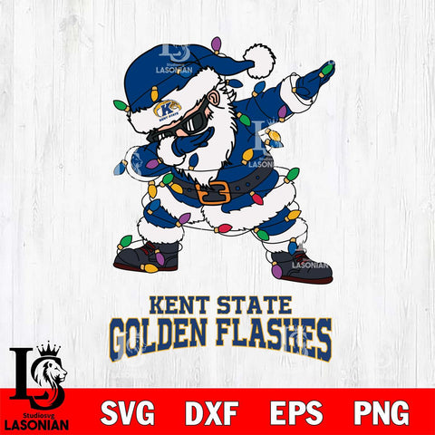 Kent State Golden Flashes Dabbing Santa Claus Ugly Christmas Svg dxf eps png pdf file,NCAA svg,Digital Download,Cricut file