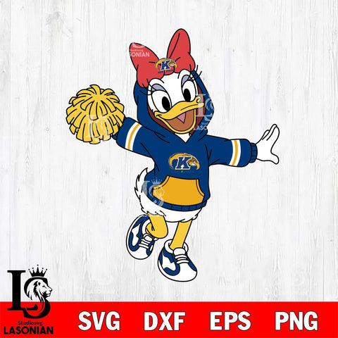 Kent State Golden Flashes Daisy Duck Cheerleader Christmas File Cut, NCAA SVG DXF EPS PNG FILE, Digital Download , Criucut , Silhouette