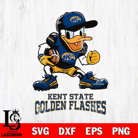 Kent State Golden Flashes Donal Duck Disney, Svg Eps Dxf Png File, Digital Download