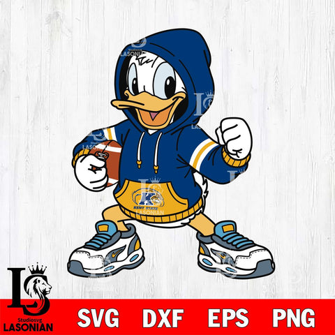 Kent State Golden Flashes Donald Duck Disney Christmas File Cut, NCAA SVG DXF EPS PNG FILE, Digital Download , Criucut , Silhouette