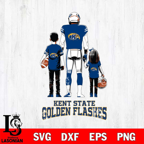 Kent State Golden Flashes Father And Child Football SVG DXF EPS PNG FILE,NCAA SVG, Father day Digital Download,Instant Download, Silhouette
